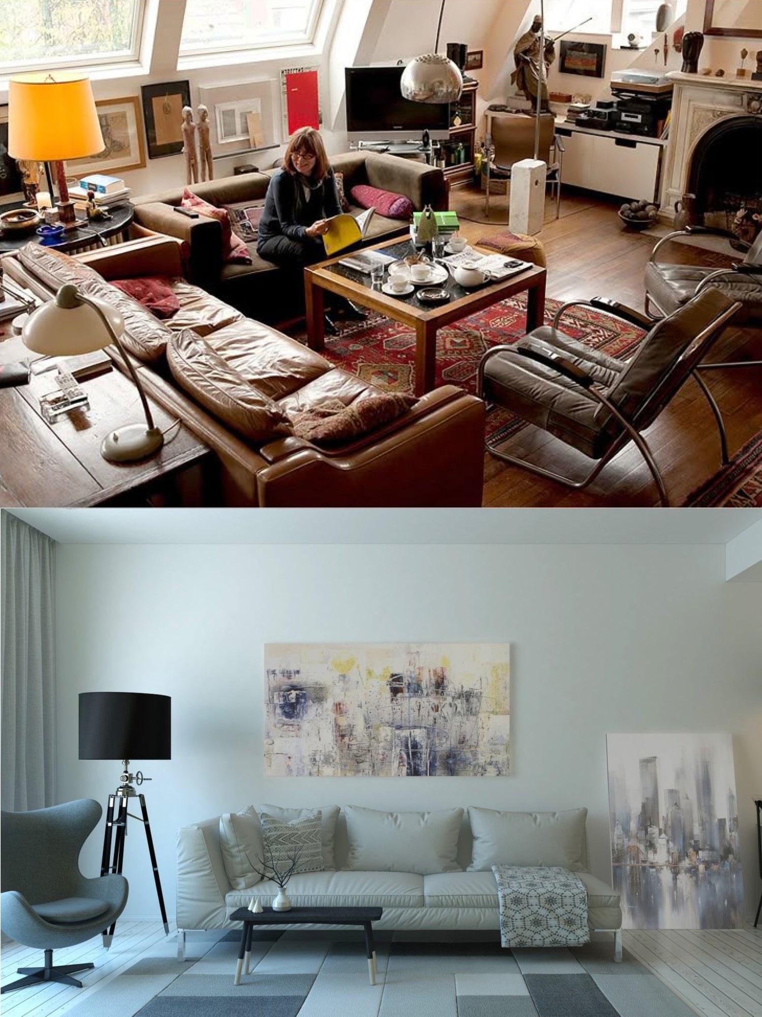 Ingrid Reder in her vienna attic apartment style excessive soul circus candle