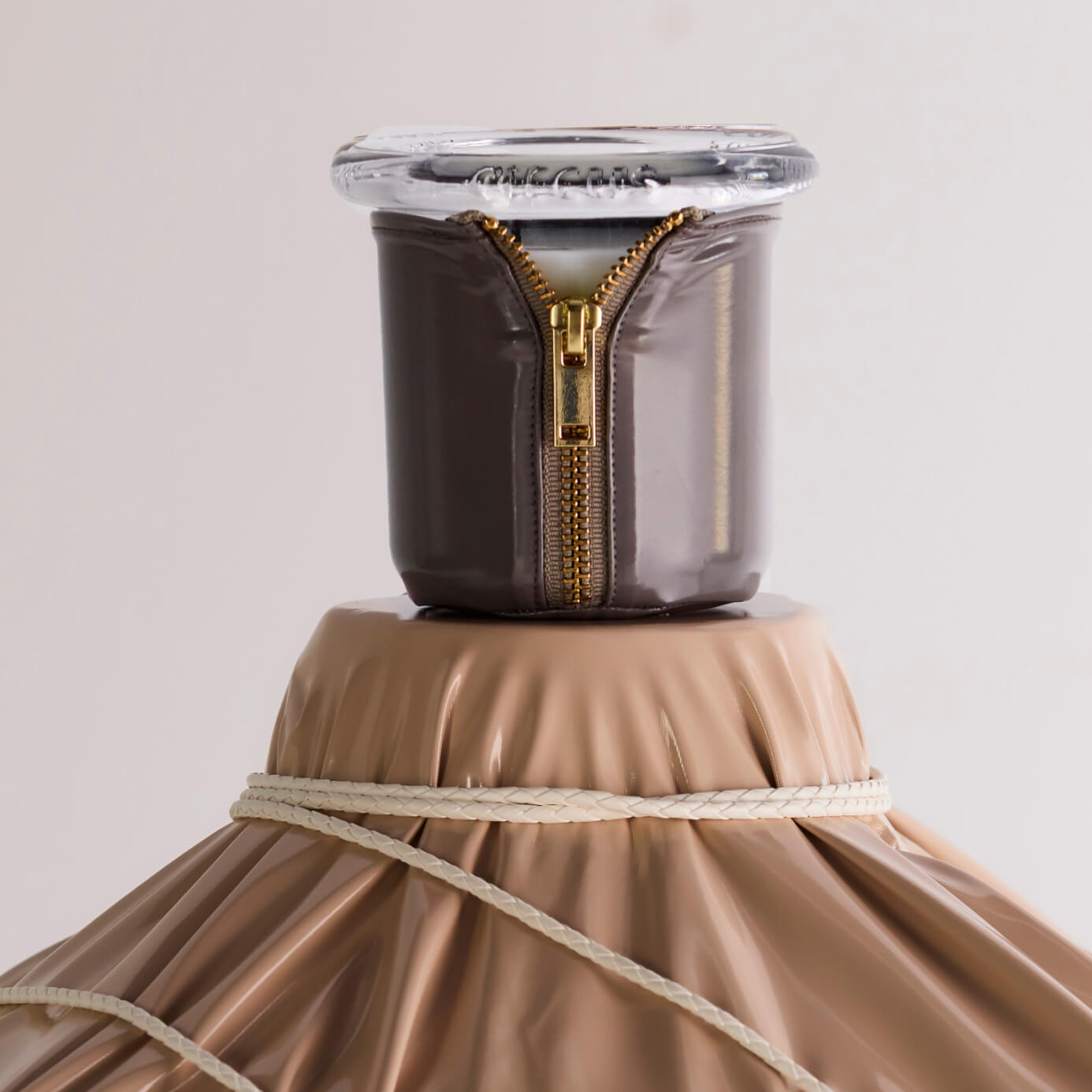 Circus candle styled on vinyl pedestal 