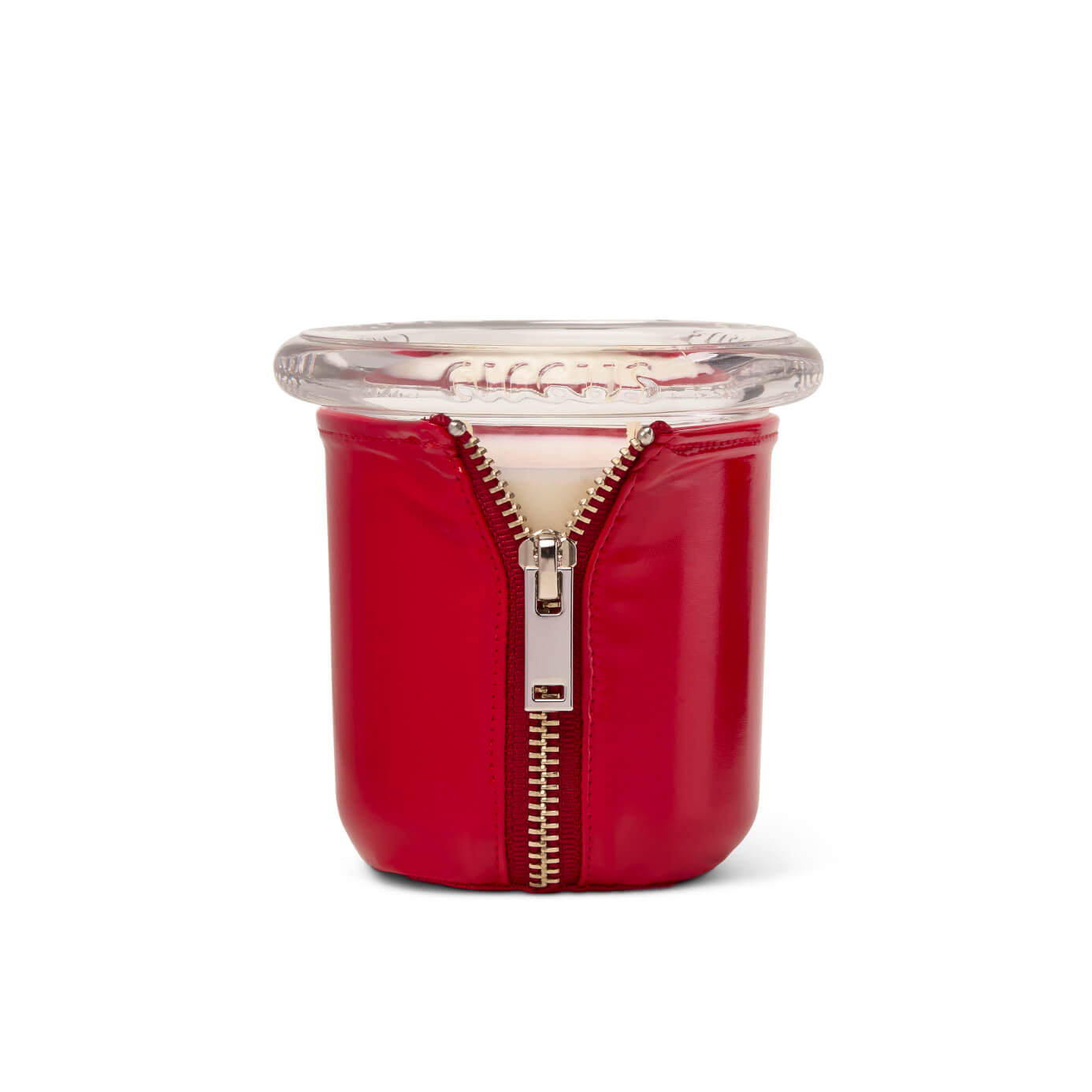 Bound candle in red vinyl wrap – best smelling luxury scented candle by Circus
