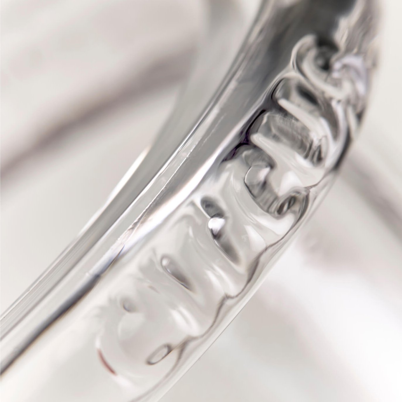 Close-up of glass texture on Bound - luxury scented candle by Circus 