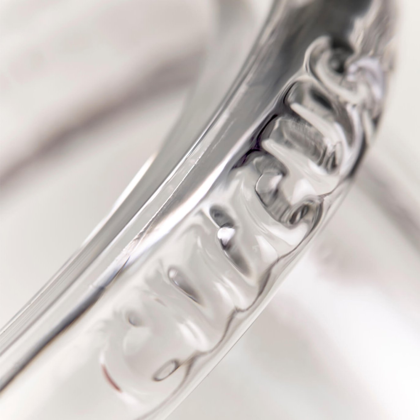 Close-up of glass texture on Bound - luxury scented candle by Circus 