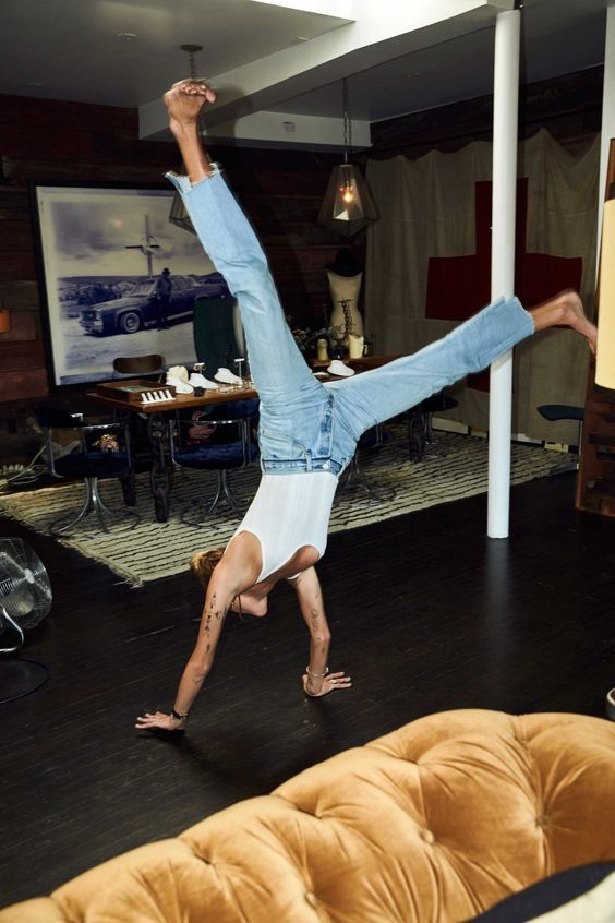 erin wasson doing a handstand and living in excess circus candles 