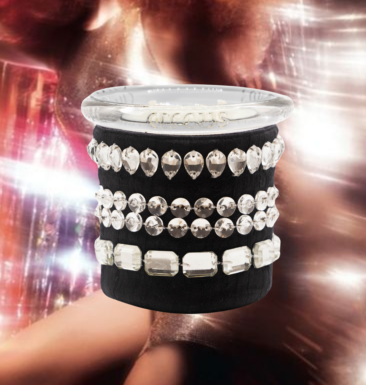 crystal trimmed candle by circus 